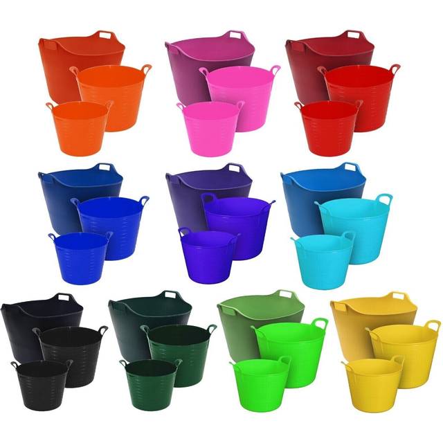 20l/40l/75l flexi tub multipurpose plastic trug feed water storage garden bucket