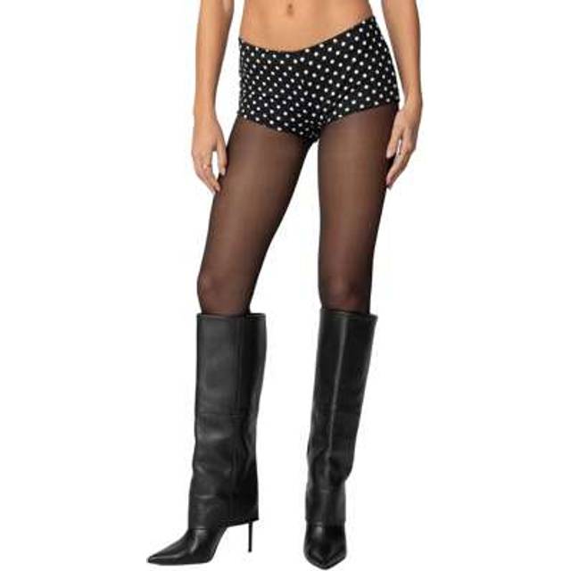 SHEIN Womens Dot Print Mini Shorts Low Rise Tight Shorts Casual Short Pants Summer Streetwear