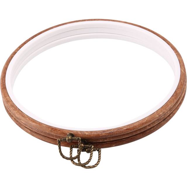 3 Pieces 10 inch 26cm Embroidery Ring No Hoops Set Imitated Wood Display Frame Circle Embroidery Kits