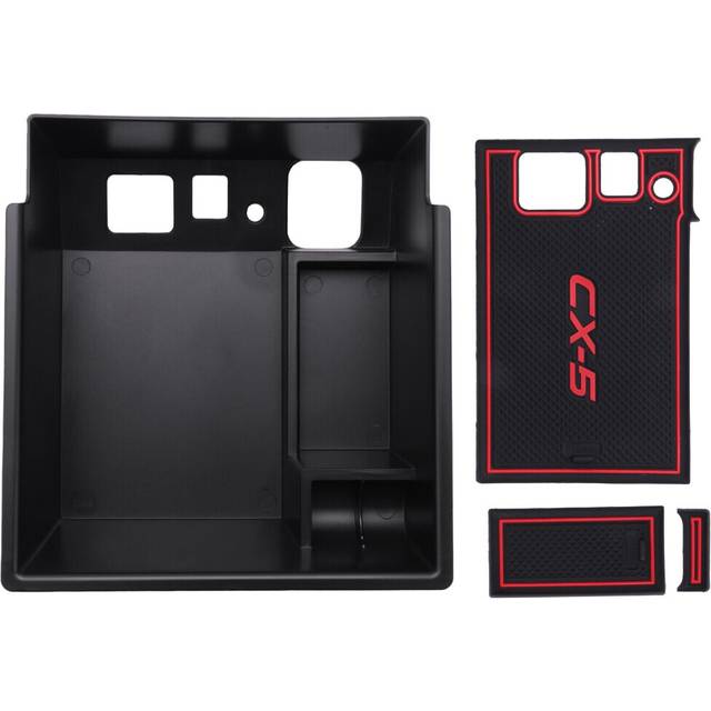 For -5 CX5 5 2017 2018 2019 Car Central Armrest Storage Box Console Arm Rest Tray Holder Case Pallet Car Accessories