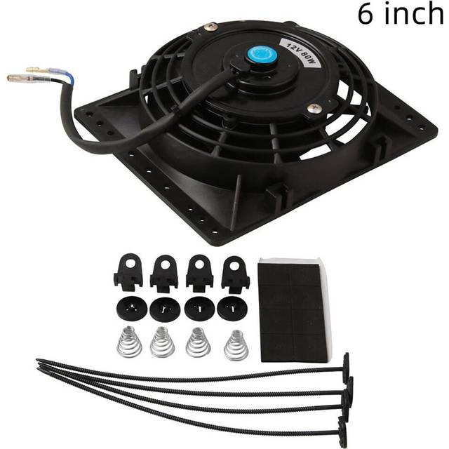 (6 Inch) LBQ 6 Inch Slim 650CFM Radiator Cooling Fans Universal Slim Pull Push