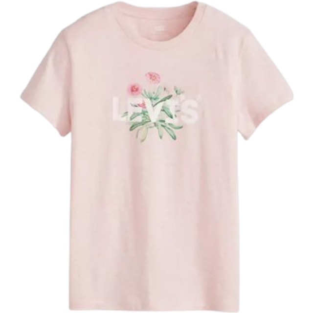 売れ筋商品|||リーバイス Tシャツ トップス レディース Women's Perfect Graphic Logo Cotton T-shirt Pink Desert Plant Hl Logo Bros B0423 Levi's Perfect Tee - Pink Desert Plant Hl Logo Bros/Lyserød