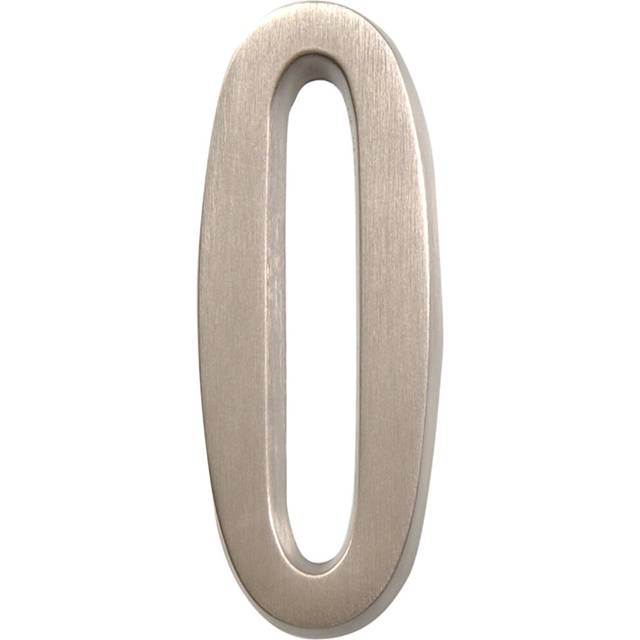 Distinctions Nickel  0 Hillman 843280 4-Inch Die Cast Self-Adhesive House Address  Brushed  Number