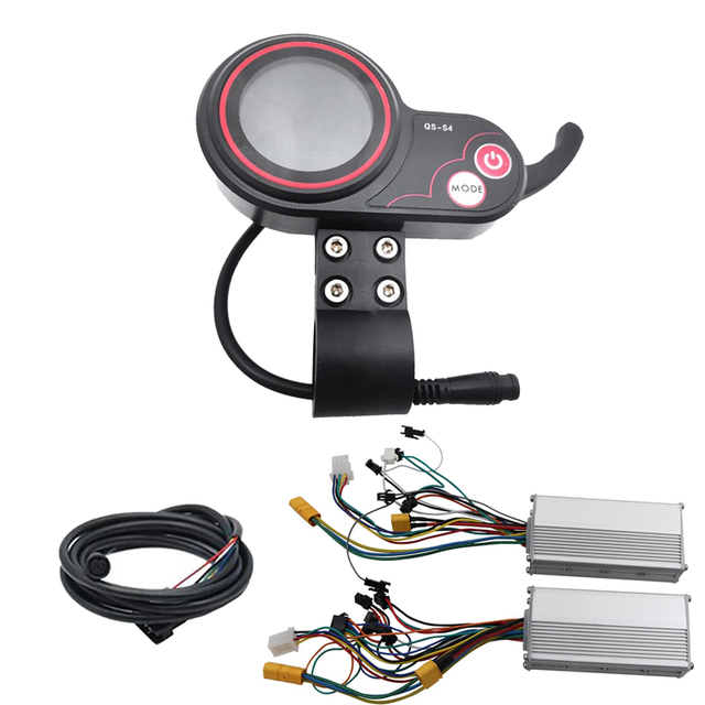 QS-S4 72V Thumb Throttle LCD Display Meter 6PIN +48V 800W Dual Drive Controller Only for Zero 11X Electric Scooter