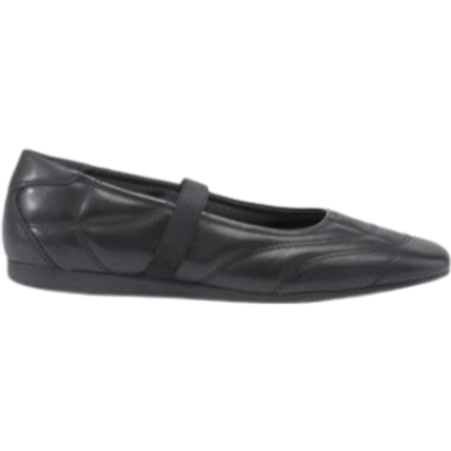 Vagabond Womens Hillary Ballet Pumps Black Seam Pattern, 3