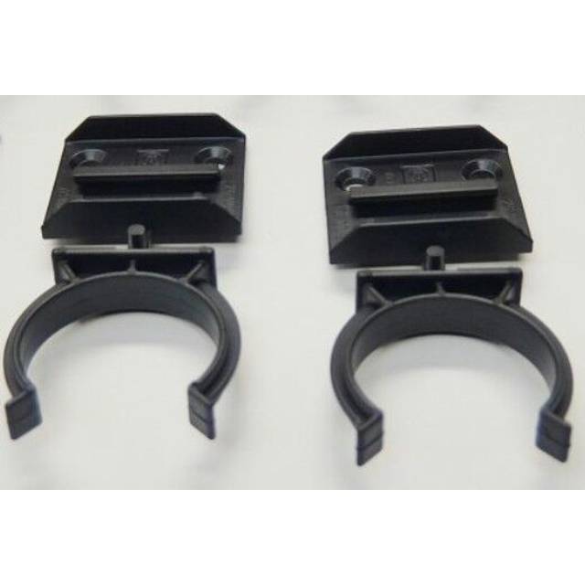 10x black plastic kitchen leg plinth kick board clips brackets screw fixing 32mm