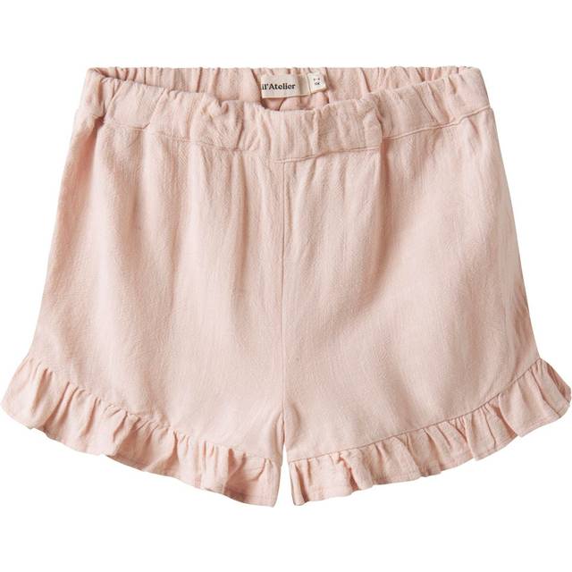 Lil' Atelier Shorts - NmfDolie - Viskos/Lin - Peach Blush - Lil Atelier - 4 år (104) - Shorts