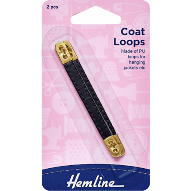 Hemline Coat Loops Black