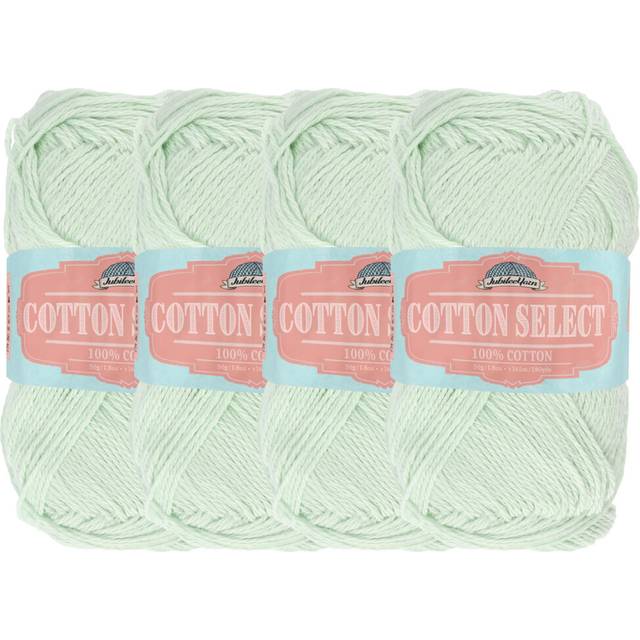 JubileeYarn Cotton Select Yarn - Sport Weight - 50g/Skein - Green Mint - 4 Skeins