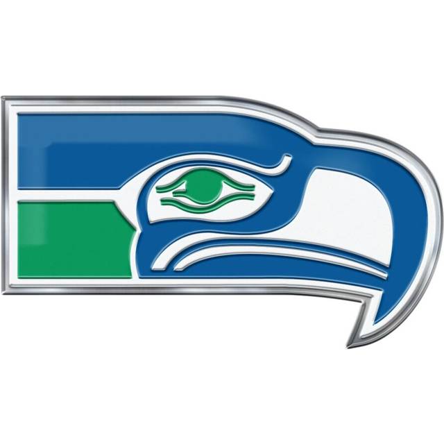 FANMATS NFL - Seattle Seahawks Heavy Duty Aluminum color Emblem   Blue