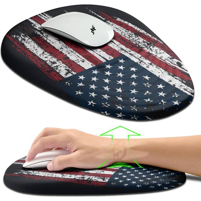 Hokafenle Ergonomic Mouse Pad Wrist Support  Terraced Slope Carpal Tunnel Wrist Pad for Mouse with Unibody Memory Foam  Wrist Rest Pain Relief Mousepa