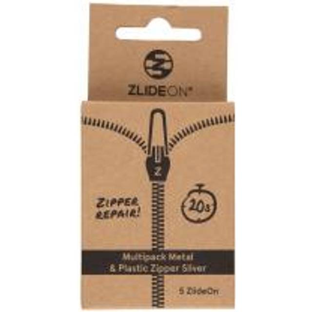 ZlideOn Zipper Pull Replacement - 5pcs  Silver  Normal - Instant Zipper Replacement Slider Multipack
