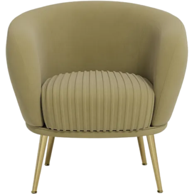 Bella Velvet Cocktail Chair - Olive