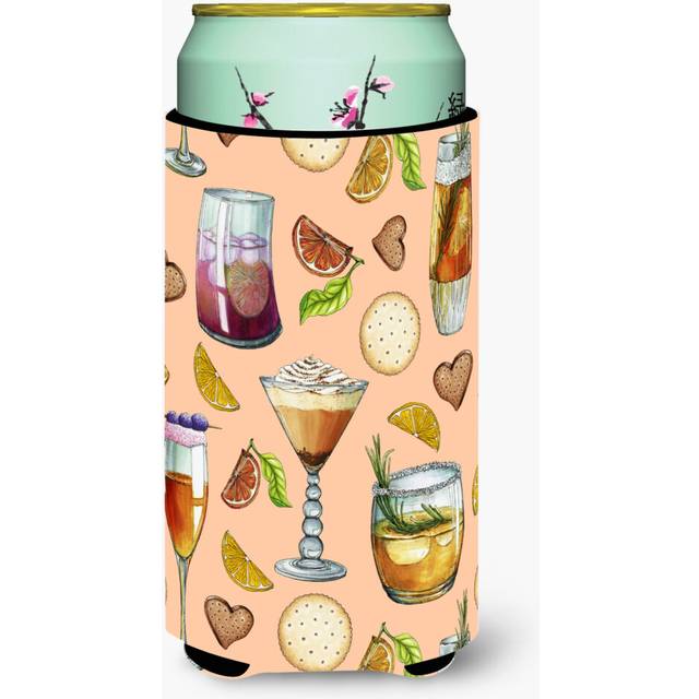 Caroline's Treasures Drinks & Cocktails Peach Tall Boy Beverage Insulator Hugger  Multicolor