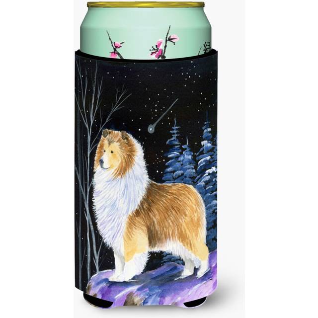 Starry Night Sheltie  Tall Boy Beverage Insulator Beverage Insulator Hugger