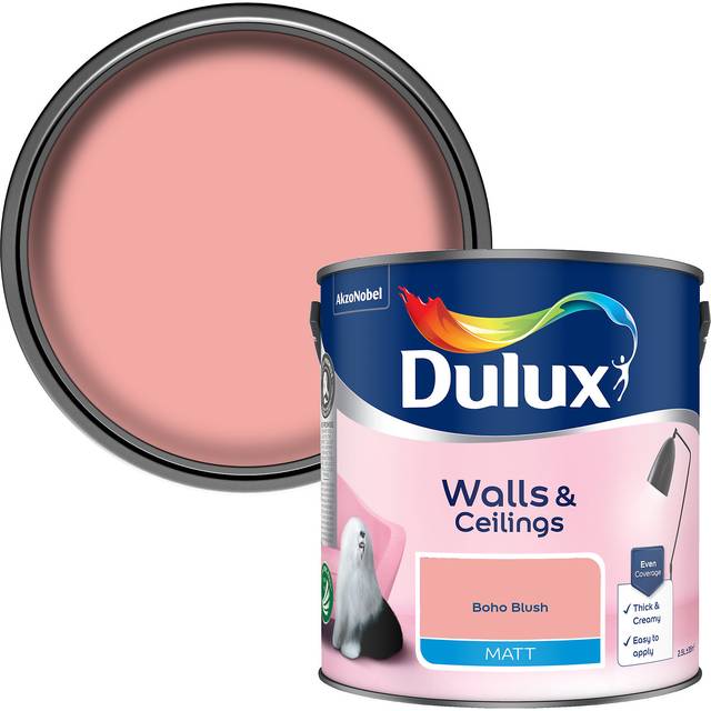 Dulux Matt Emulsion Paint - Boho Blush - 2.5 L - Pink