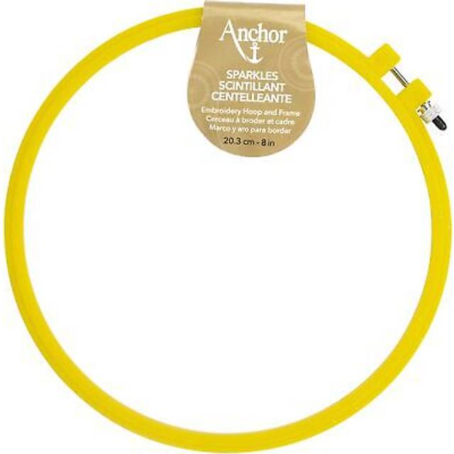 "Anchor Sparkle Plastic Embroidery Hoop Assorted Colors-8"" Diameter Blue, Purple Or Yellow A4401-008"