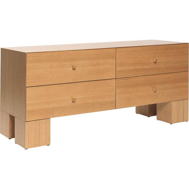 Ferm Living - Kuben Dresser 2x2 - eiche natur/lackiert/BxHxT 135x62,5x45cm - natural oak (62.5 x 135.0 x 45.0cm)