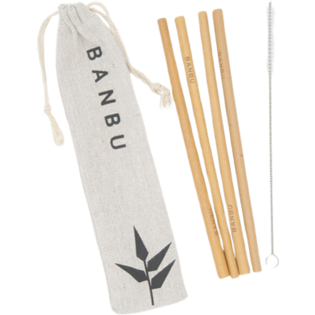 Banbu Bamboo straws - 4 pcs