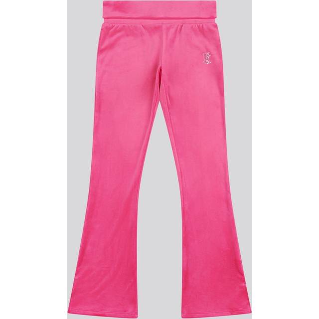 Juicy Couture Kids' Velour Fold Over Joggers, Fuchsia Purple