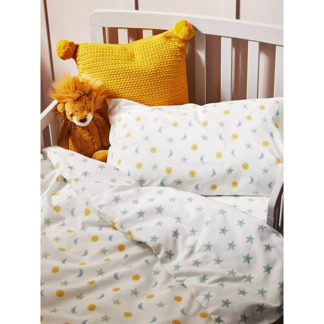 John Lewis Night and Day Reversible Toddler Pure Cotton Duvet Cover & Pillowcase Set
