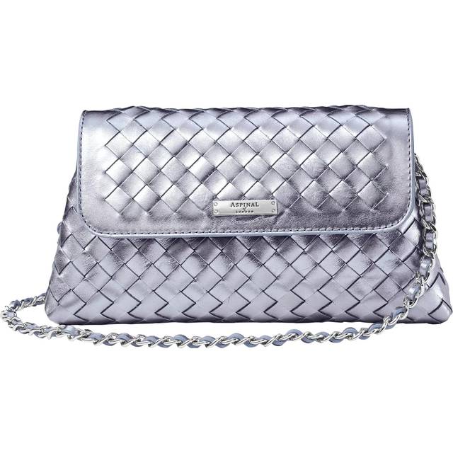 Aspinal of London Sunrise Sunset Leather Slot Weave Clutch Bag