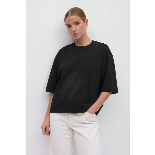 Gina Tricot - Topp Basic Boxy Tee - Svart