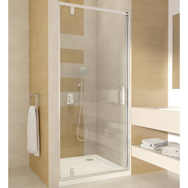Saxon Semi-Frameless Pivot Shower Door (1,850mm H X 900mm W)