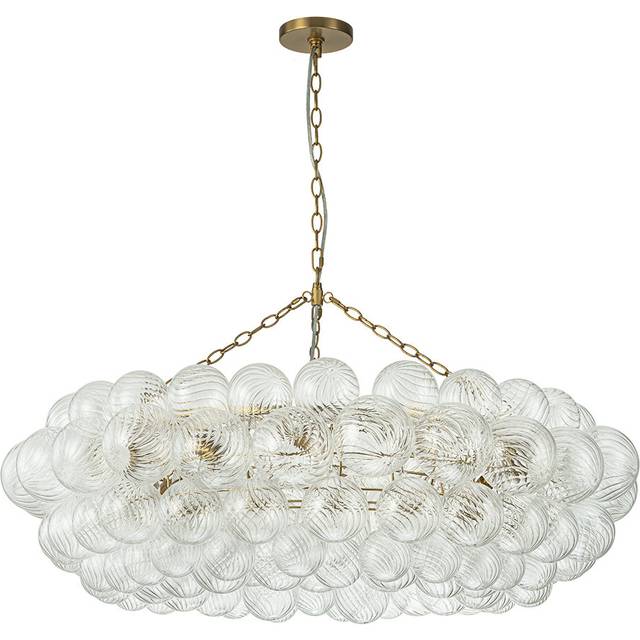 Theresa Cluster Chandelier with Glass Accents - Brushed Gold (22.83&#34; H x 40.94&#34; W x 40.94&#34; D)