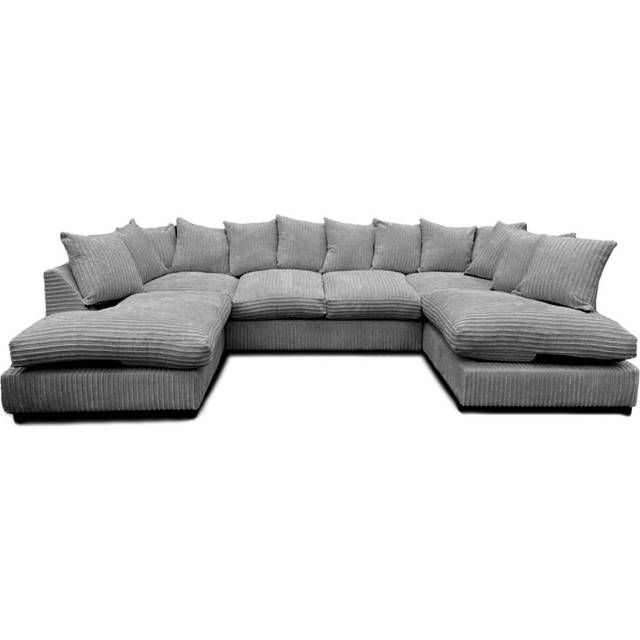 5 - Piece Upholstered Corner Sectional - Grey (90cm H X 275cm W X 167cm D)