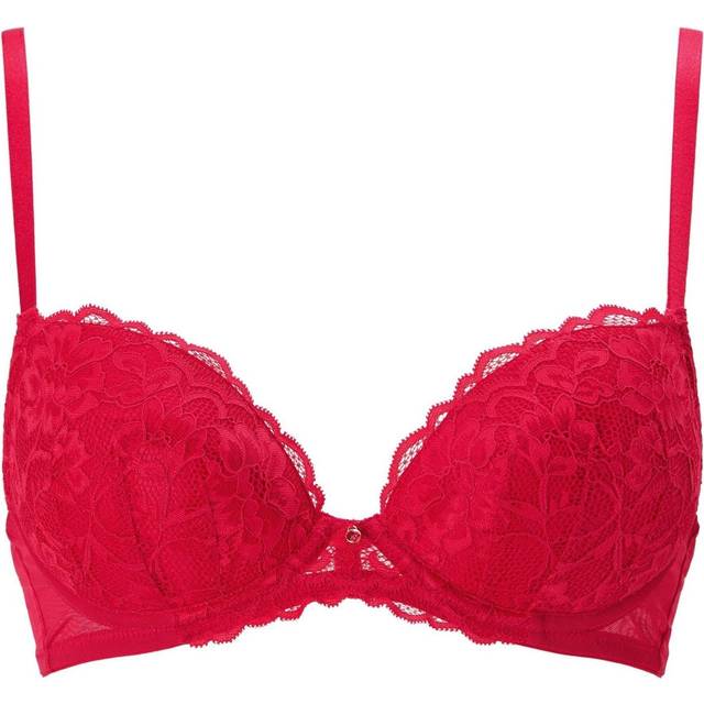Ann Summers Sexy Lace Padded Balcony Bra, Red 44D - red