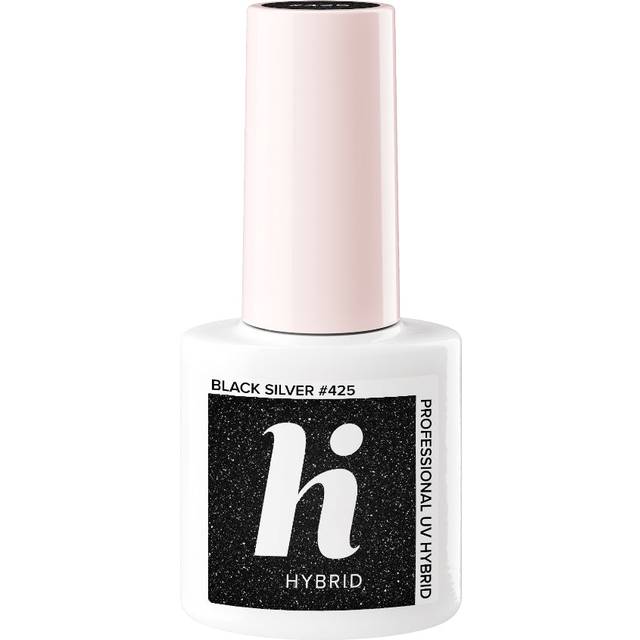 Hi Hybrid UV Gel Nail Polish in Popular Beige, Blue, Brown, Pink, Yellow, Gold, Green, Grey Colors 5ml 425 Black Silver