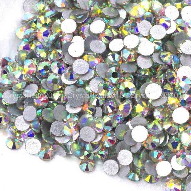 Crystal AB Top Quality Czech Crystal Rhinestone Flatback Nail Art Jewelry Making