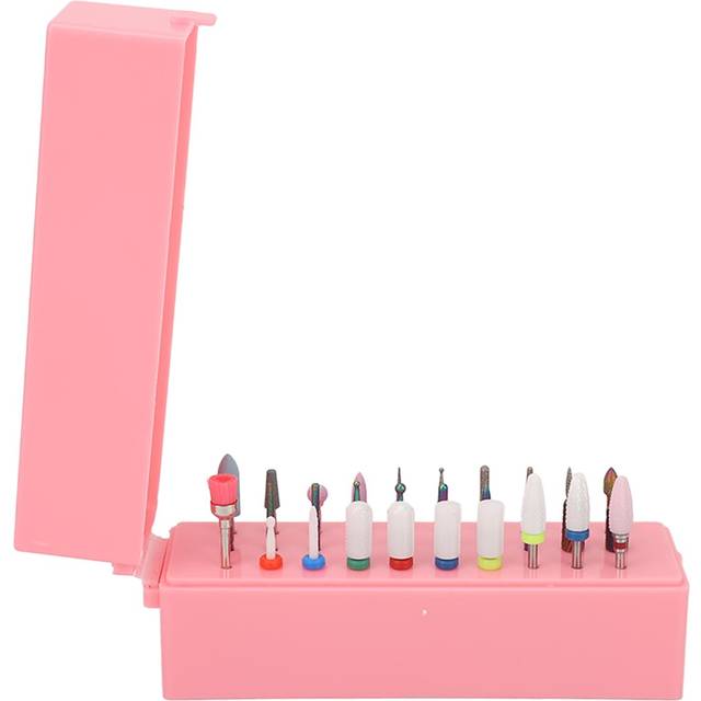 Nail Bits Displayer Organizer 30 Holes Dustproof Cover Safe Tungsten Steel Mini Nail Bits Holder