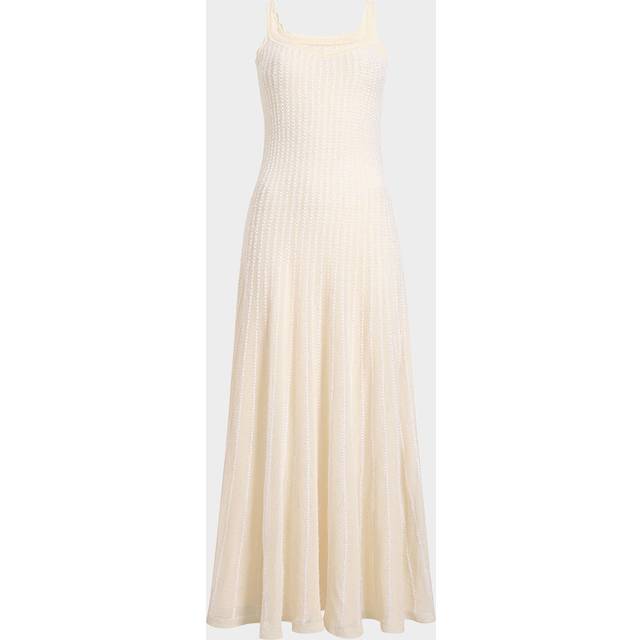 Thora Cashmere Pintelle Knit Maxi Dress With Cape - GLAZE - X-Small