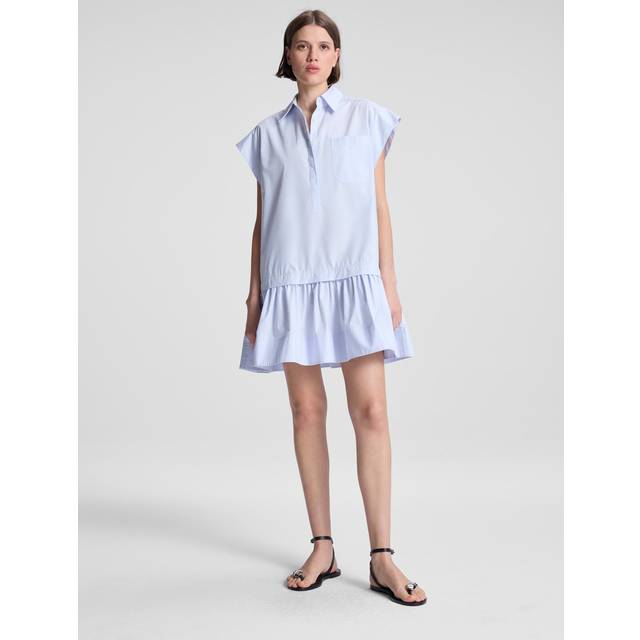 Brock Drop-Waist Shirtdress - ACQUA - Large