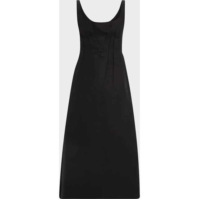 Pleated Bustier Sleeveless Midi Dress - BLACK - 40 IT (4 US)