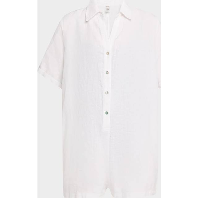 Maggie Linen Romper - WATER LILY - Small