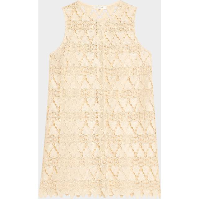 The Deco Lace Mini Dress - ECRU - X-Large