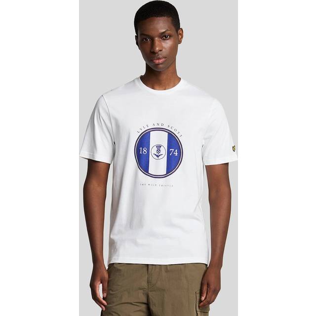 Lyle & Scott, Topp, Herr, M, SS T-shirts Sporty Thistle Grafisk T-Shirt - white (M)