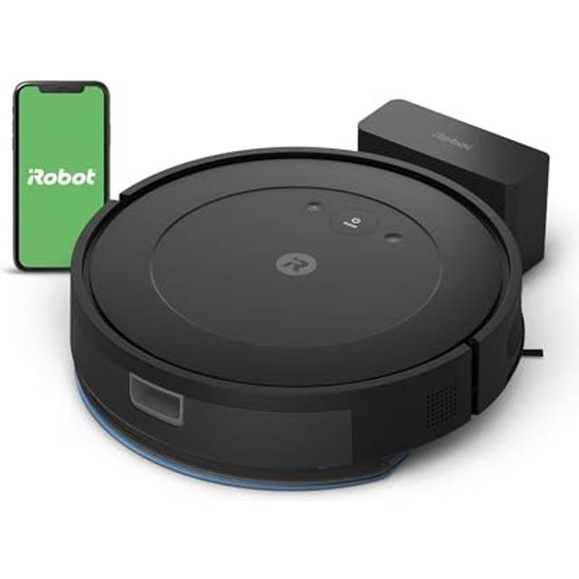 iRobot Roomba Combo Essential (Y0110) - Uppkopplad robotdammsugare och tvättmaskin - Effektiv och kraftfull - 4-stegs rengöringssystem -3 sugnivåer - programmerbar via app eller röst