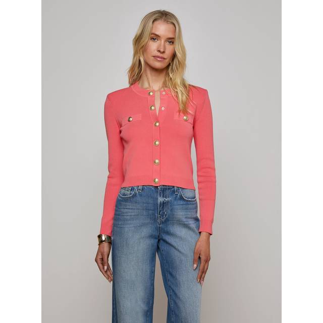Toulouse Cropped Cardigan - CORAL ROSEGOLD - Medium