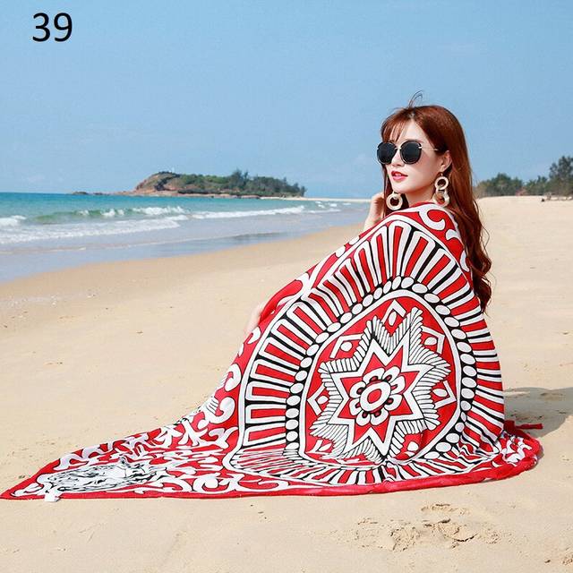 (39 Red & White) Bohemian Design Women's Polyester Sarongs