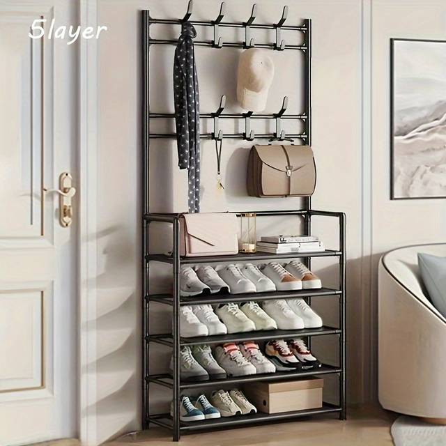 TEMU 4-5 Metal Shoe Rack 8 - Stainless Steel, - & Boot Organizer For , Dorm, And