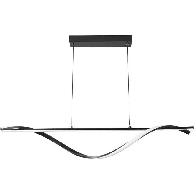ValueLights Infinity Matte Black Twist Drop Bar LED Pendant Light - 120 x 98 x 15cm