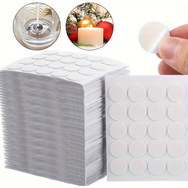 TEMU 400 Pcs Heat-resistant Candle Wick Stickers: Adhesive, Double-sided, Easy To Apply, Ideal For Diy Candle Making