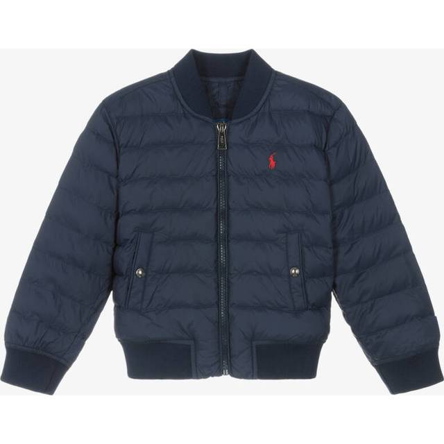 Ralph Lauren Boys Blue Padded Bomber Jacket - 7 year