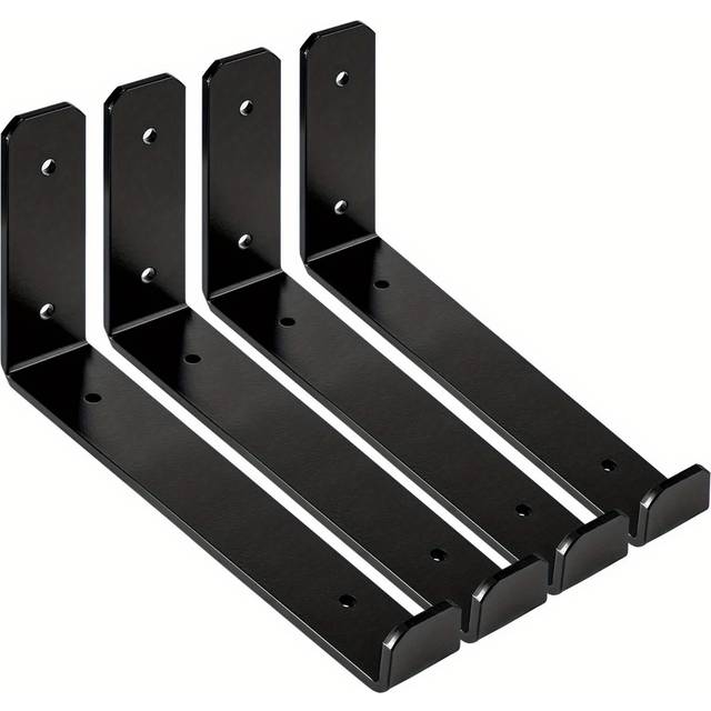 TEMU 4/ 6x Heavy Duty L Shaped Metal Wall Mounted Shelf Brackets Support Decor Home