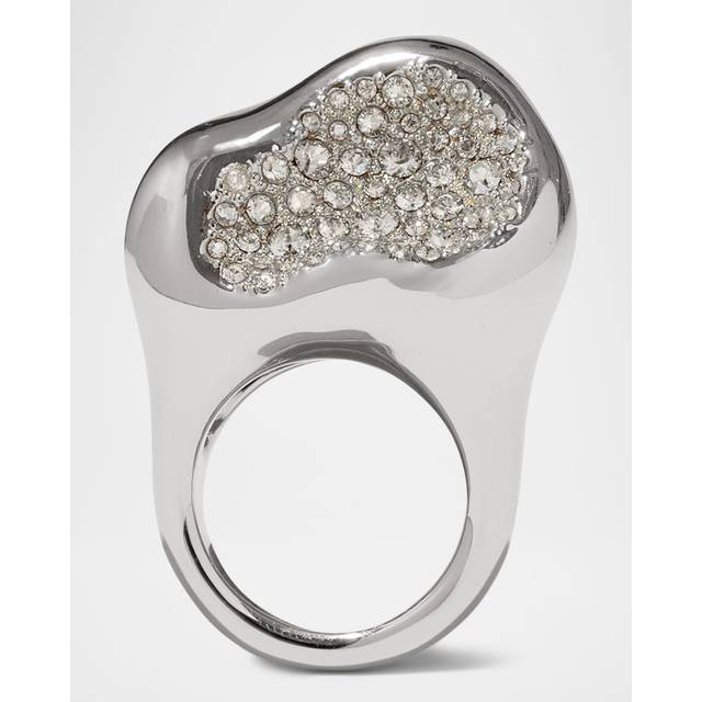 Alexis Bittar Solanales Crystal Pebble Ring in Silver Size 7 | Statement Jewelry from Alexis Bittar (7)