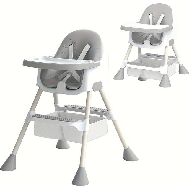 TEMU Ubravoo Baby High Chair 6 Months Plus, High Chair For Babies And Toddlers With Footrest, Detachable Double Tray, Easy To Highchair For Baby Boys And Girls